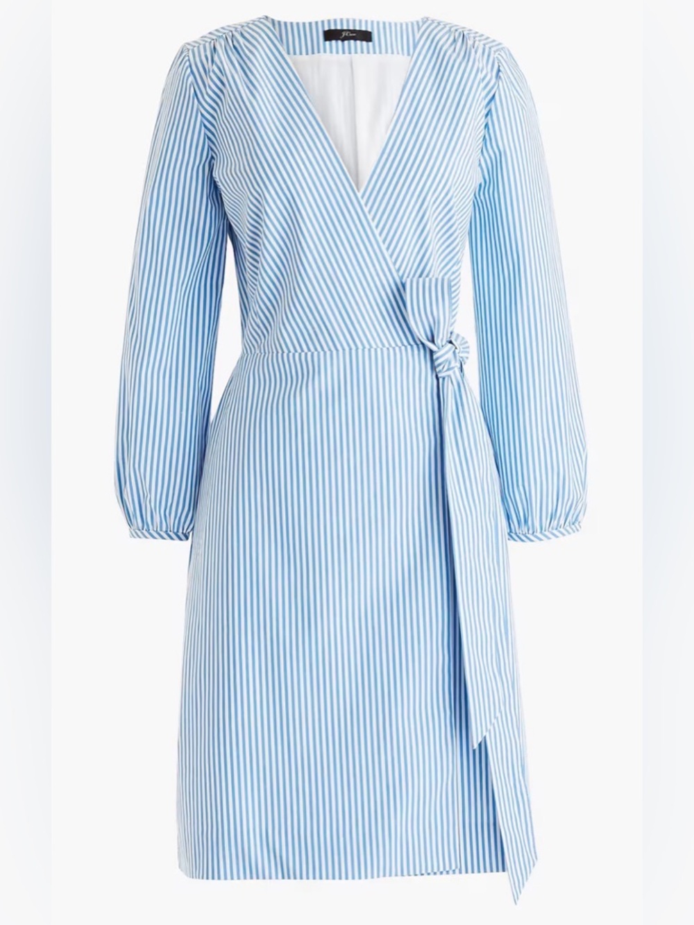 Blue Stripe Wrap Midi Dress